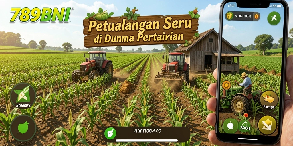 Gameplay seru dengan pemandangan ladang yang indah di 789BNI.