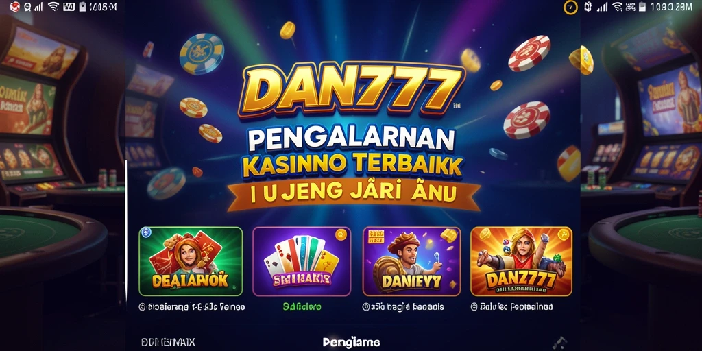Screenshot gameplay utama DAN777 menampilkan suasana kasino yang dinamis.