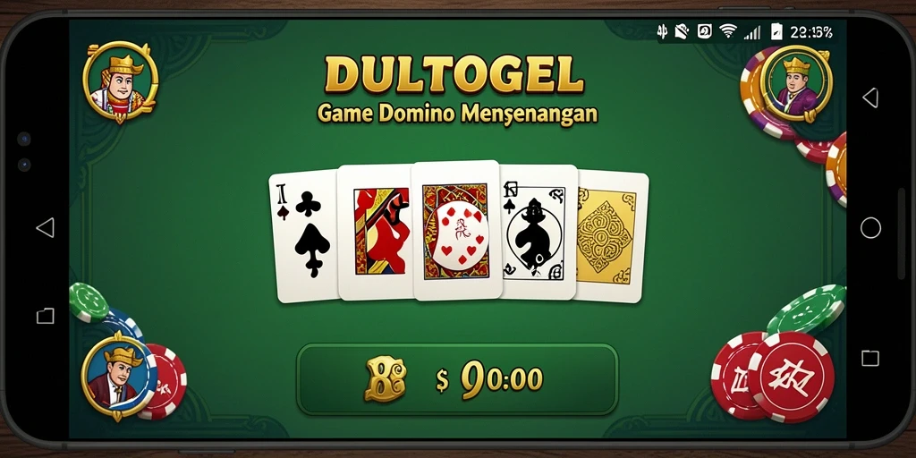 Screenshot DULTOGEL menampilkan pengalaman seru permainan domino.