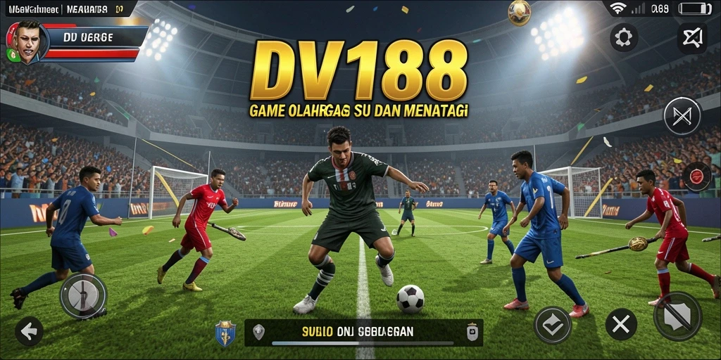 Screenshot menunjukkan aksi seru dari gameplay olahraga DV188.
