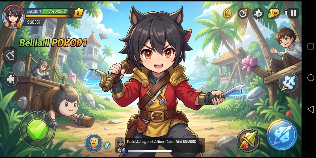 Tampilan grafis KOKO11 yang memukau dalam aksi gameplay Anime.
