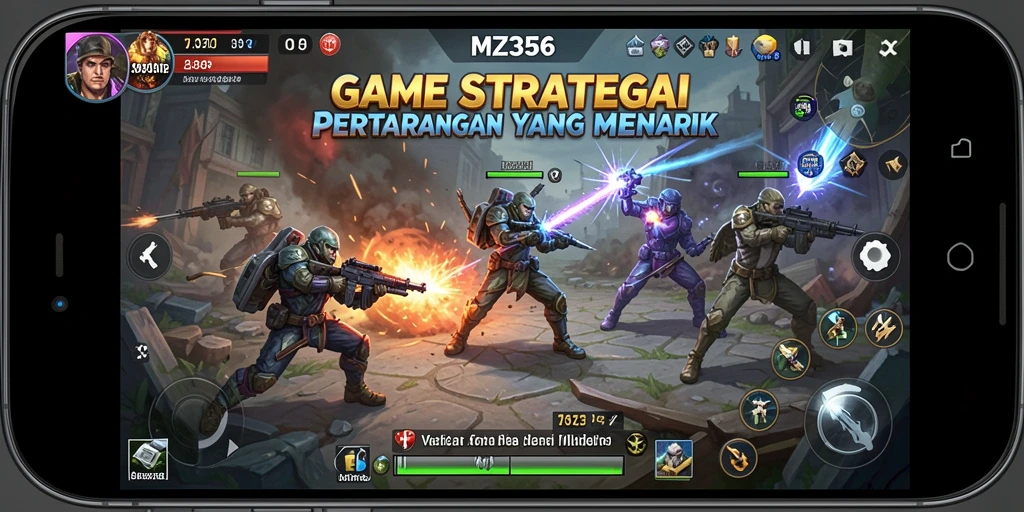 Tampilan gameplay menegangkan di MZ356 dengan strategi pertempuran.